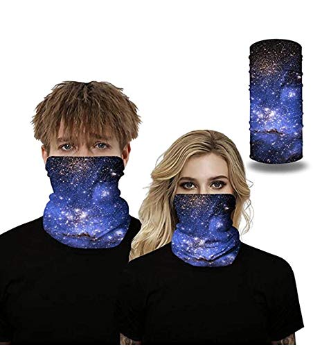 Seahouse UV Protection Face Neck Shields Headwear Bandana for Men Women Motorcycle Hiking Cycling Ski Snowboard Summer (Blue)