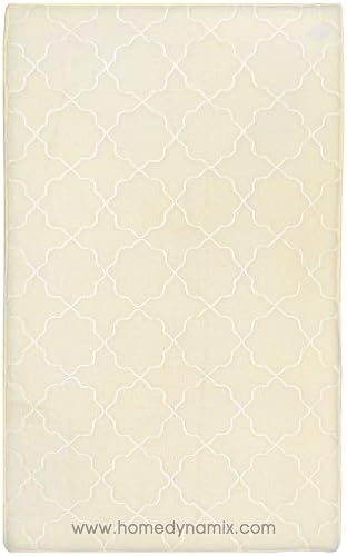 Spa Retreat Memory Foam Bath Mat/rug Set : Non Skid Backing, Soft Microfiber, Trellis Design (Ivory, 17" x 24")