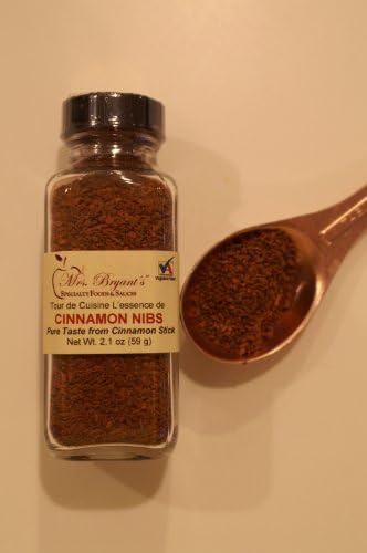Mrs. Bryant's Cinnamon Nibs -Ground Cinnamon Stick 2 Pack (Net wt. 2.1 oz per jar - 1/2 cup volume)
