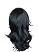 Cfalaicos 18'' Black Wave Cosplay Wig with Free Wig Cap