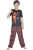 Five Nights at Freddy's 'Mic Night Video Game' Pajama 2pc Pant Set, Black, 10/12