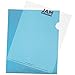 JAM PAPER Plastic Sleeves - Letter Sized - 9 x 11 1/2 - Blue Project Pockets - 12 Page Protectors/Pack