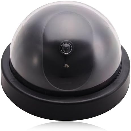 Realistic Looking Hemisphere Shape Motion Detection System Security Camera Battery Operated - Black