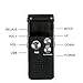Digital Voice Recorder, Portable Recorder, Multifunctional Rechargeable Dictaphone, FlatLED Audio Voice Recorder Dictaphone, MP3 Music Player with Mini USB Port and Color LCD display, 16GB (Black)