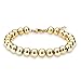 zindov Jewelry Wedding Bridal Stylish Beaded Bracelet in Stainless Steel Great Women Men Young Adults Silver/Gold Plated/Rose Gold Plated