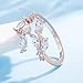 Yean Crystal Engagement Ring Jewelry Fashion Leaf Laurel Rose Gold Nail Ring for Women and Girls