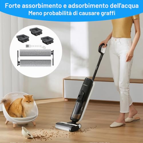 Replacement Brush and Filter Accessories for Tineco Floor One S5/S5 Pro/S5 Pro 2-2 Brushes and 3 Filters (Not Compatible with S5 Combo) for Wet and Dry Vacuum Cleaners
