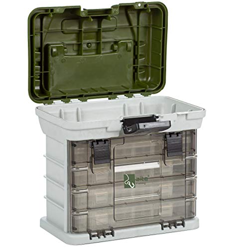 Zite Fishing Angelkoffer mit 4 Tackleboxen für Angelzubehör - Gerätekoffer & Angelkasten mit Boxen für Köder & mehr