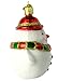 Old World Christmas Round Snowman Glass Blown Ornament