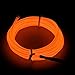 RioRand 15ft Neon Light El Wire w/ Battery Pack for Parties, Halloween Decoration (Orange)