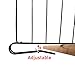 Xabitat Vertical Closet Wood Shelf Dividers 2.0 - New and Improved Clothing Organizer with Easy Clamping - Powder Coated Steel Wire Metal Wardrobe Separators - Set of 4 - White (Black, 4)