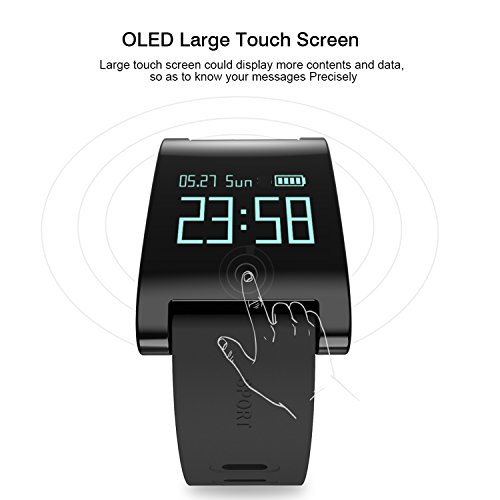 image for Heart Rate Watch, UNIWA IP67 Sports Bracelet Pedometer Watch Fitness A