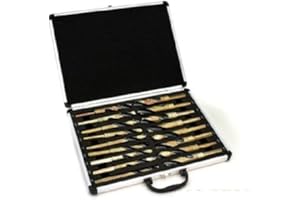 17PC Large Size Drill BIT Set Industrial Steel Metal Silver Deming HSS with CASE