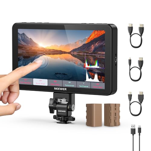 NEEWER F700 7Zoll Kamera Feld Monitor, 2000nit HD 1920 x 1080 IPS Touchscreen, 3D LUT, 4K HDMI Loop in/Out Peak Focus DSLR Video Assist HDR Waveform,
