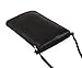 KISS GOLD (TM) Luxury Matte PU Leather Mini Crossbody Single Shoulder Bag Cellphone Pouch (Model C-Black)