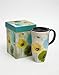 Cypress Home Spring Floral Ceramic Travel Coffee Mug 17oz