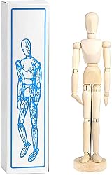 Dzxin Wooden Mannequin Body 12 Inch with 14 Joints Stand for Art Drawing view 4