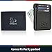 ESTALON Minimalist Wallet for Men and Women - Genuine Leather RFID Secured Card Case (Coal)