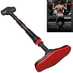 Optrekstang stretchstang fitnessstudio fitness krachttraining zonder schroeven deuropening 65-100 cm grote anti-slip mat…