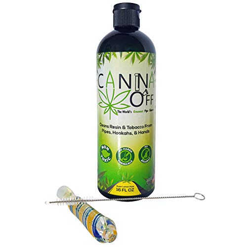 Canna Off Glass Pipe Cleaner Kit with Pipe Cleaner Brush Natural