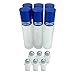 Beauticom Glass Roll on Bottle 10ml ~ 1/3 oz with Metal Cap, Stainless Steel Roll Balls for Essential Oil, Aromatherapy, Perfume, Lip Gloss, Lip Balm (BLUE) (6 Bottles per order)