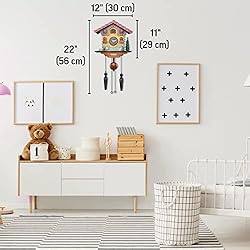 TIMEGEAR Cuckoo Wall Clock with Quartz Movement and