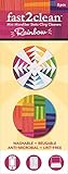 fast2cleanTM 2-Piece Rainbow Mini Microfiber Static-Cling Cleaners