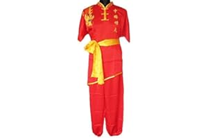ZooBoo Chinese Traditional Martial Arts Uniform Short Sleeves Kung Fu Performance Clothing