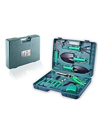 L & T & L Juegos de herramientas para el jardín, herramientas de jardinería10- Juegos de herramientas para el jardín, palas redondas, cuchillas afiladas, Prunershears, hedgeshears y Spraybottle Set, estuche de herramientas para el jardín para rega