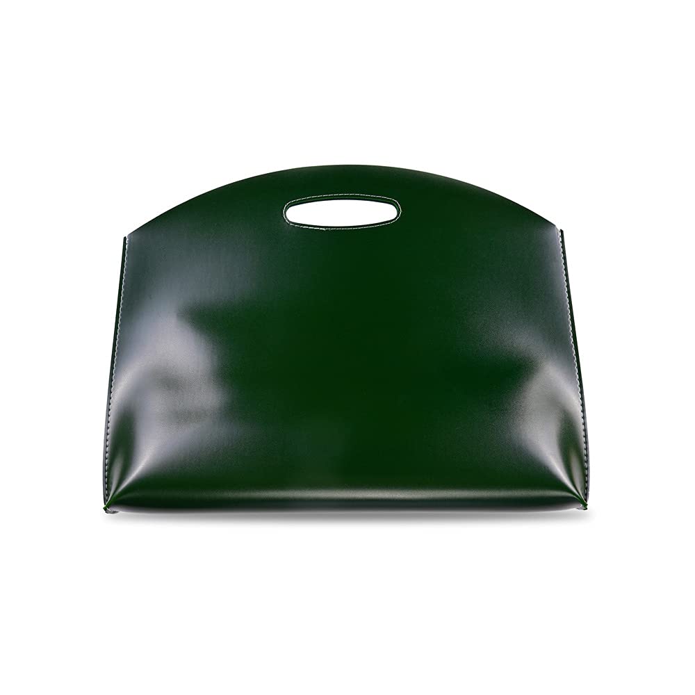 Hosoncovy PU Leather Handbag Laptop Sleeve Bag Carrying Case Travel Storage Business Case for MacBook Air/MacBook 14 Inch / 13 Inch Laptop (Green)