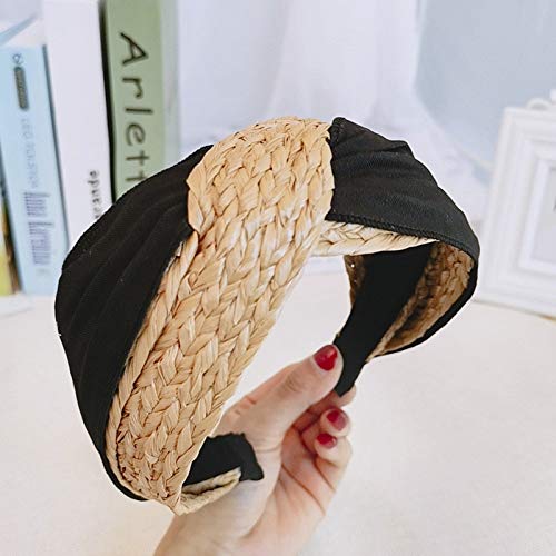 Women's Headbands, Boho Fabric Flower Printing Twisted Criss Cross Elastic Headwear Accessories Headband