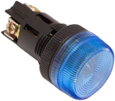 Alpinetech NPL-22 22mm 120V AC/DC LED Pilot Indicator Light (Blue)