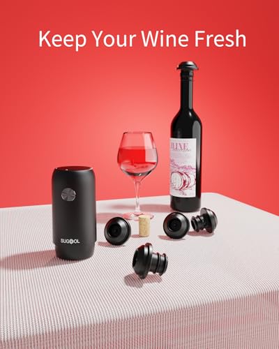Wine Saver & Wine Vacuum Pump with 4 Reusable Wine Bottle Stoppers photo 12