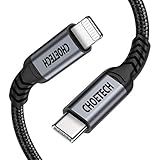 CHOETECH USB C to Lightning Cable [4ft Apple MFi Certified] Nylon Braided Cable Compatible with iPhone 11/11 Pro/11 Pro Max/X/XS/XR/XS Max/8 Plus/iPad/AirPods Pro, Supports Power Delivery