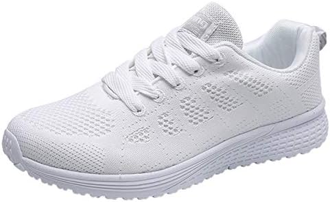 Decai Women Mesh Running Trainers Lightweight Breathable Lace Up Athletic Gym Walking Shoes Sport Sneakers