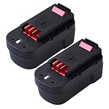 HPB18 Ni-Mh 18V Battery Replace for Black and Decker 18 Volt Battery 3.0Ah Firestorm 244760-00 HPB18-OPE A1718 FS18FL FSB18 Cordless Power Tools (2 Packs)
