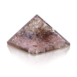 cosynee Pyramid Kit, EMF Protection Meditation Yoga Energy , Crystal Quartz Energy Points, 7 Chakra Crystal Pyramid Kit (Rose, Amethyst, Clear Quartz)