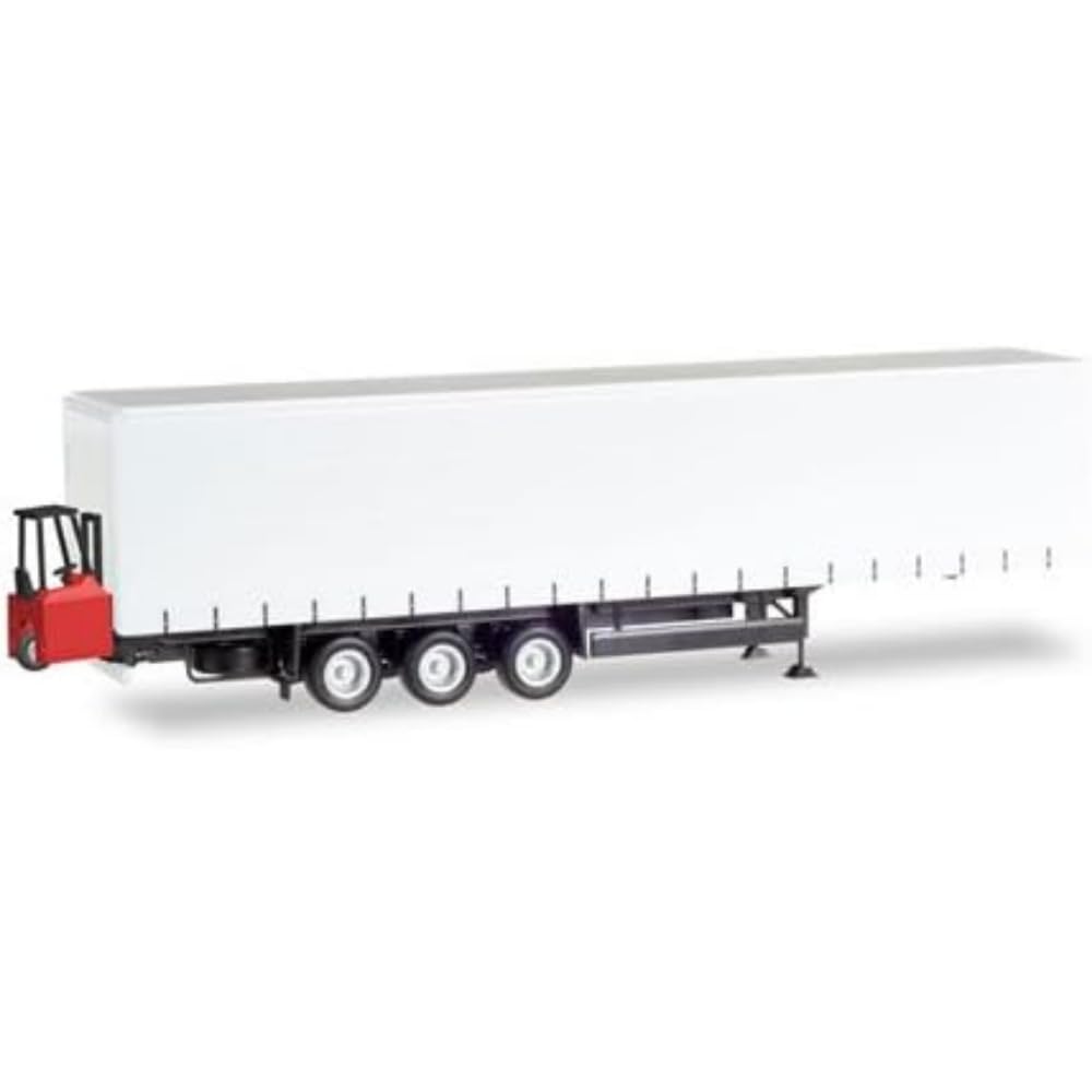 Herpa 76784 "Schmitz Curtain Canvas Trailer 3-Axle With Forklifter Model Set