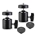 Slow Dolphin Hot Shoe Mount Adapter 360 Degree Swivel Mini Ball Head 1/4 Tripod Screw Head for Cameras, Camcorders, Smart Phone, Gopro, LED Video Light, Microphone(2 Packs)