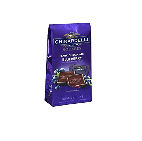 GHIRARDELLI DARK CHOCOLATE BLUEBERRY SQUARES 5.3oz BAG