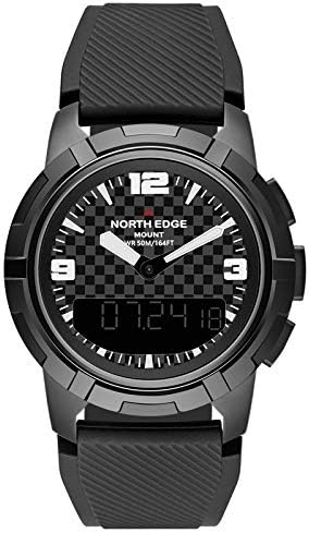YHJGKO Smart Watch Military Smart Watches Men North Edge Outdoor Sport Watch Dual Time Display Male Alarm Clock Baro 50M Waterproof Men Watch Sport-in Smart Watches from Consumer Electronics, Black