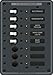 Blue Sea Systems 8023 Traditional Metal DC Panel - 8 Positions Black