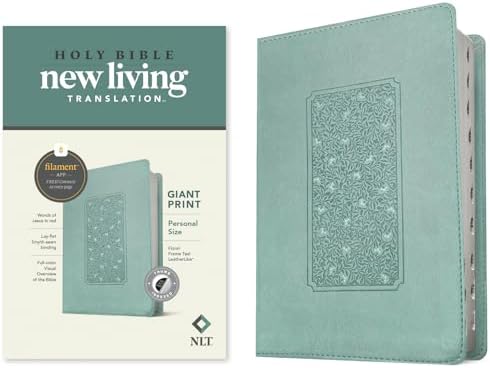 NLT Giant Print Bible, Filament Enabled (LeatherLike, Cranberry