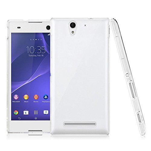 Xperia c3 soft slim skin tpu gel case, luvss crystal ul…