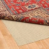 NaturalAreaRugs Eco Hold Rug Pad, Machine Made by Artisan Rug Makers, 100% Premium Plant Oil, Anti-Static, Durable, Stain Resistant, Eco/Environment-Friendly, (6 Feet x 9 Feet) Beige Border