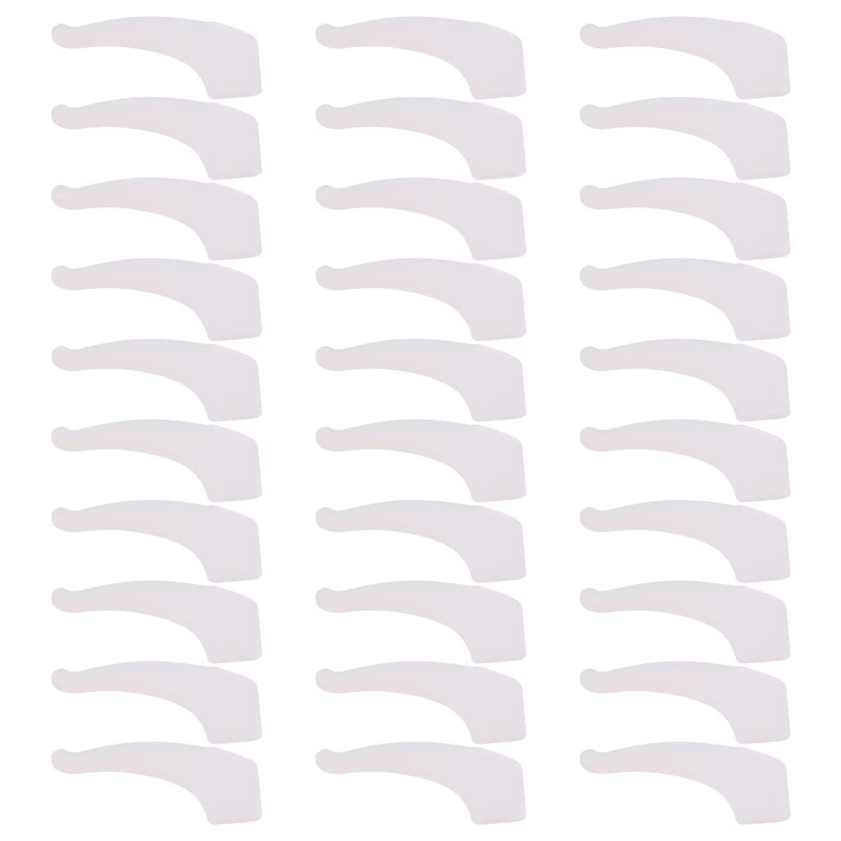 15 Pairs Eyeglasses Ear Grips Anti-Slip Elastic Comfort Glasses Retainers Anti-Slip Glasses Protector（ White）