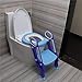 Children Potty Training Seat with Ladder - CrazyLynX Adjustable Baby Toilet Trainer Seat with Step Stool Ladder and Soft Toilet Seat, Sturdy & Non-Slip, for Todderls Baby Children (Purple & Blue)