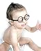 Style Vault KD01 Baby Infant Toddler Age 0-24 Months Round Costume Glasses (Round Black-clear)