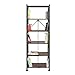 Origami 6 Tier Classic Stamped Steel Bookcase Shelf Organizer Rack with 6 Storage Shelves for Decor, Vinyl Records, and Books, Bronze