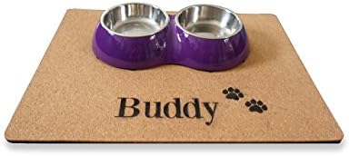 Custom Personalized Dog Place mat Pet Food Mat Feeding Mat Cork Unique Pet Dog Gift Placemat